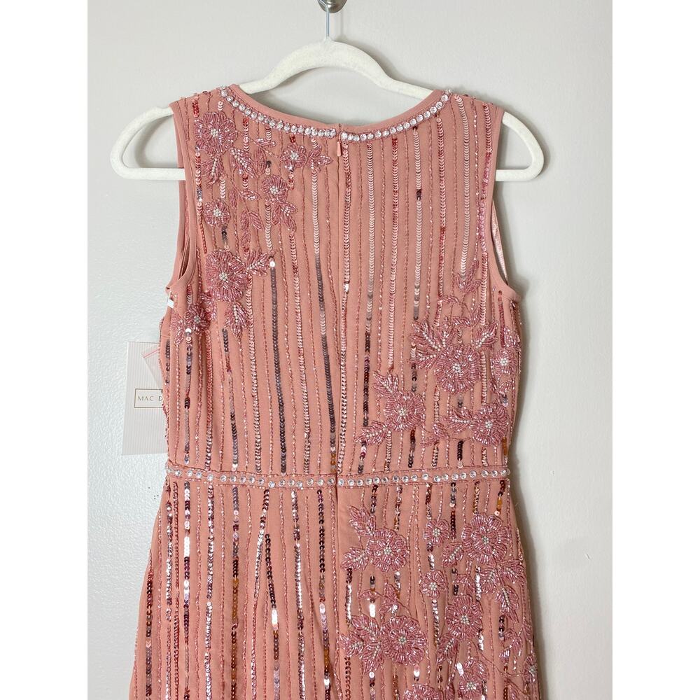MAC DUGGAL Dress 4 Pink Sequin Beaded Wedding Guest Mother of the Bride Cocktail - Picture 12 of 16
